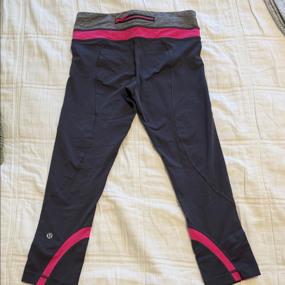 lululemon athletica Gray and Pink Leggings